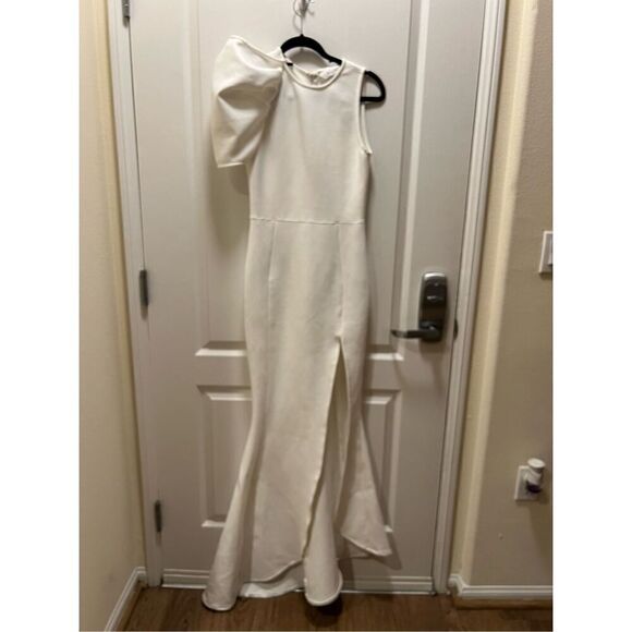 Elliatt Hensley Gown Dress Ivory Evening Maxi Dress size S Bridal Bachelorette - Picture 5 of 7